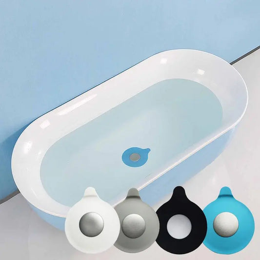 1 Pack Bathtub Drain Stopper Silicone Water Stopper Drain Plug Cover Water-drop Design For Bathroom Laundry Kitchen